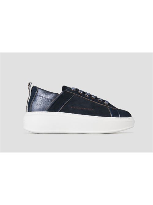 Sneakers Wembley alta in suede e dettagli laminati Alexander Smith ALEXANDER SMITH | ASBEWHW-8374-DBL